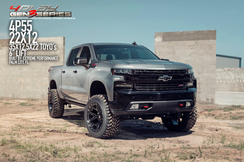 CHEVROLET SILVERADO 4PLAY WHEELS 4P55 G3 22X12 35X12.5X22 TOYO TIRES