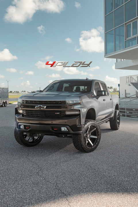 CHEVROLET SILVERADO 4PLAY WHEELS 4P63 24X12 ON 35X12.5X24 NITTO TIRES