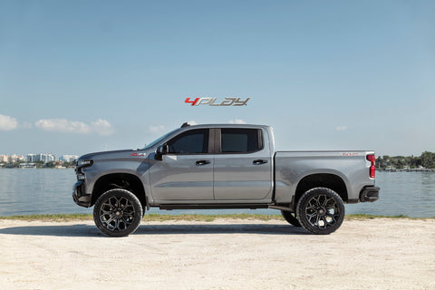 CHEVROLET SILVERADO 4PLAY WHEELS 4P83 24X12 ON 35X12.5X24 NITTO TIRES