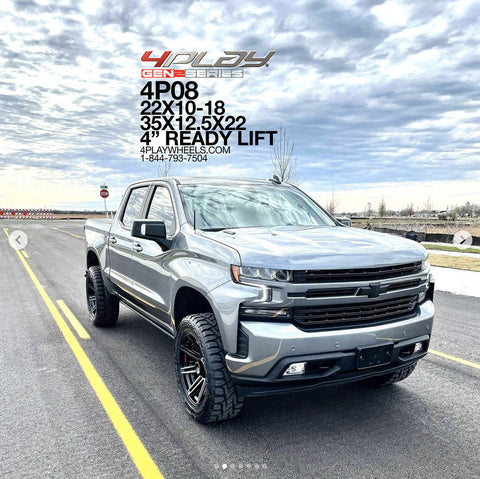 CHEVROLET SILVERADO DURAMAX 1500 4PLAY WHEELS 4P08 G2 SERIES 35X12.5X22 TOYO TIRES