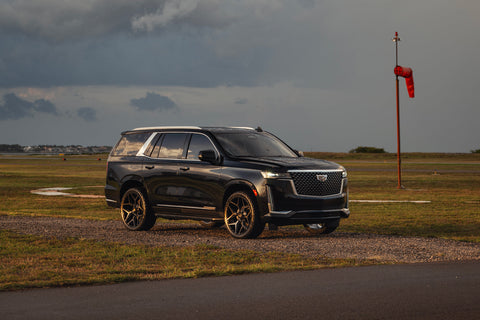 Cadillac Escalade 4PLAY Wheels 4P06 Brushed Black 24x10 305-35-24 Nitto Ridge Grappler