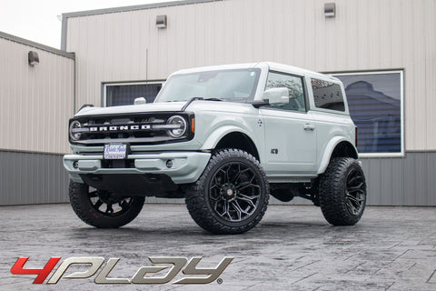 FORD BRONCO 4PLAY WHEELS RIMS 4P83 22X12 35X12.5X22 FURY TIRES 3.5 ROUGH COUNTRY SUSPENSION BY KRIETZ CUSTOMS