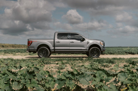 FORD F150 4PLAY WHEELS 4P83 20X9 33X12.5X20 FALKEN TIRES 2 INCH FRONT LEVEL SUSPENSION 4P PLUS FITMENT ORIGINAL FORMAT