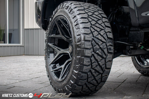 FORD F150 4PLAY WHEELS RIMS 4P06 22X12 35X12.5X22 NITTO TIRES 6 INCH ROUGH COUNTRY LIFT BY KRIETZ CUSTOMS