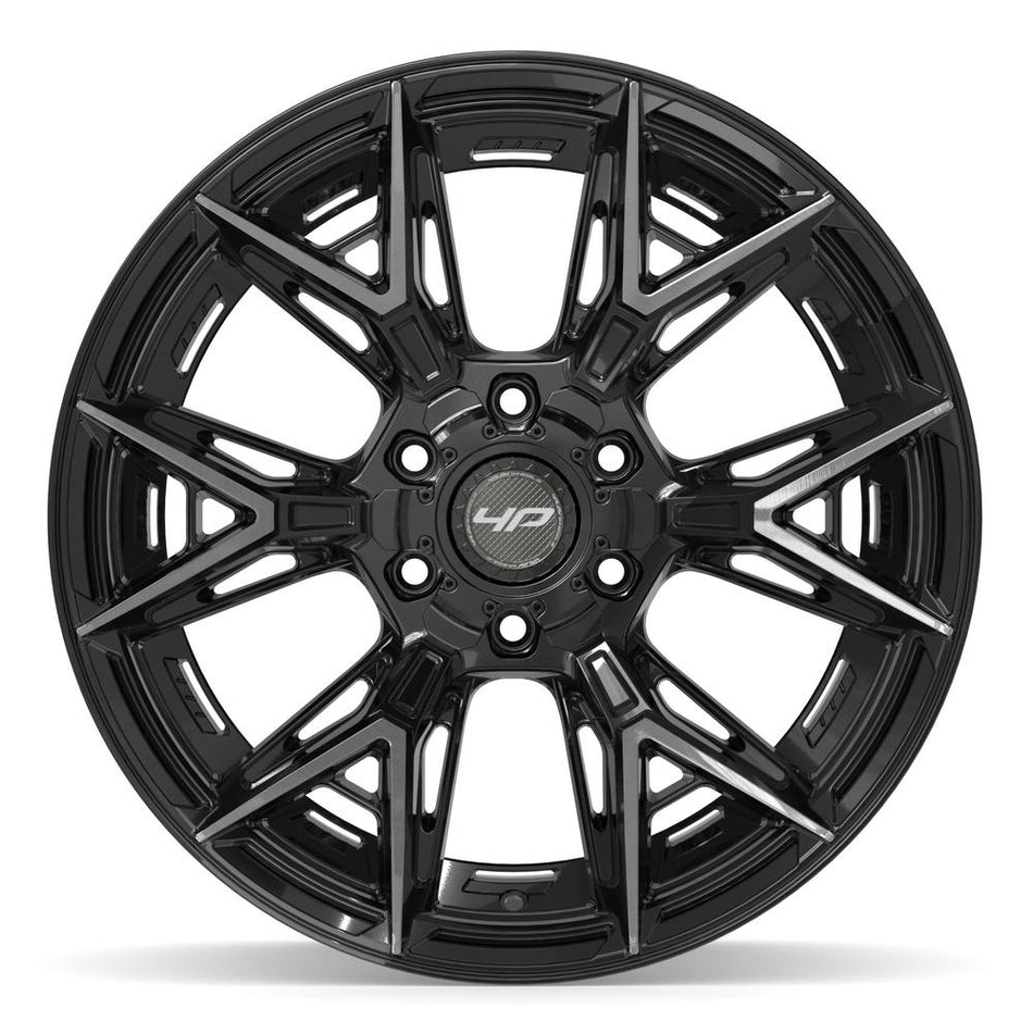 20x10 4P40 Gloss Black Brushed with Tinted Clear - 6x135 + 6x139.7 -18ET