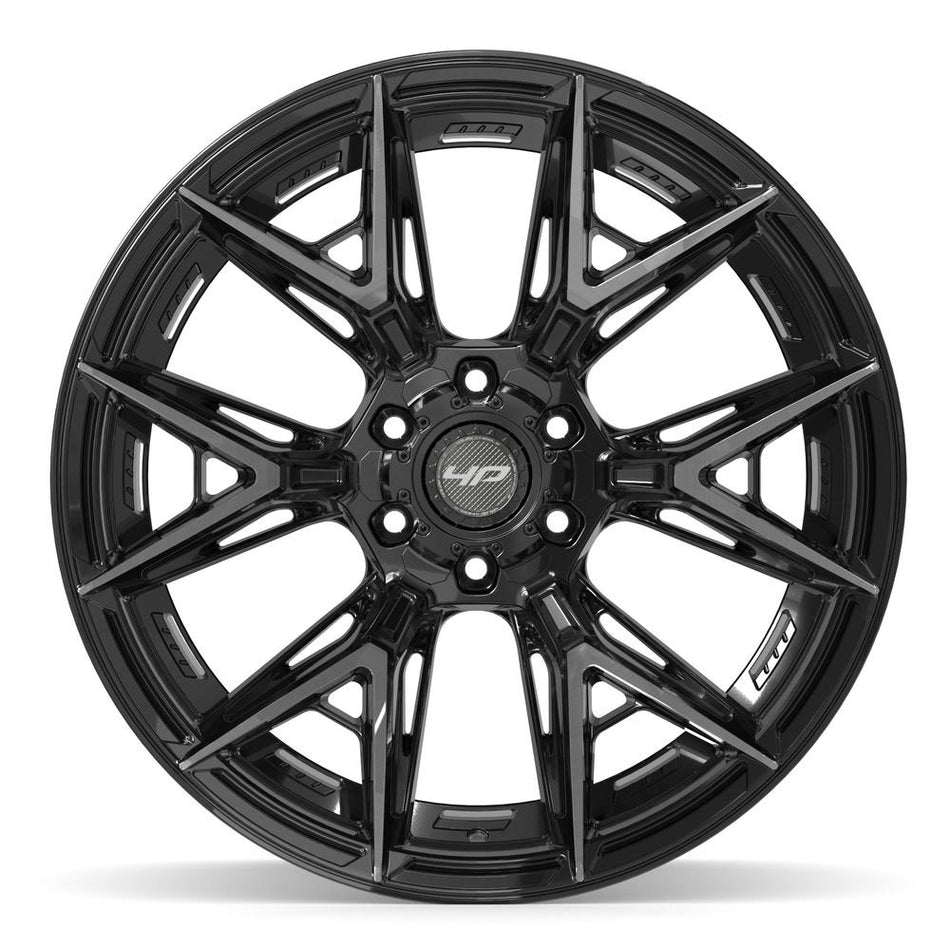 22x12 4P40 Gloss Black Brushed with Tinted Clear - 6x135 + 6x139.7 -44ET