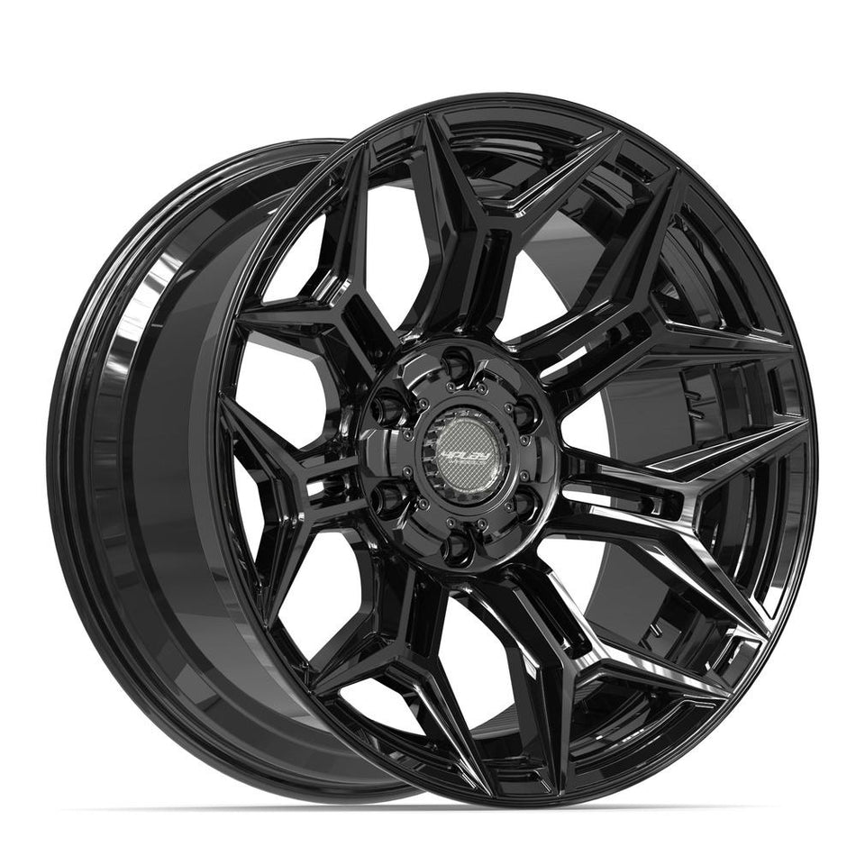 20x10 4P44 Gloss Black - 6x135 + 6x139.7 -18ET