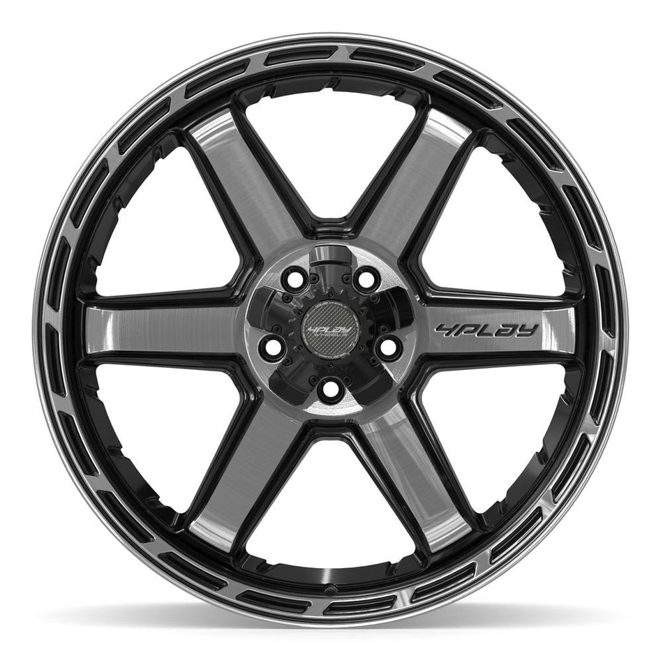 22x10 4P63 Gloss Black Brushed with Tinted Clear - 5x127 + 5x139.7 -18ET