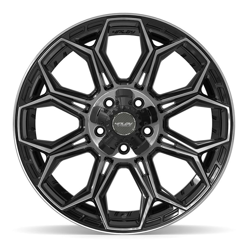 20x9 4P83 Gloss Black Brushed with Tinted Clear - 5x127 + 5x139.7 +0ET