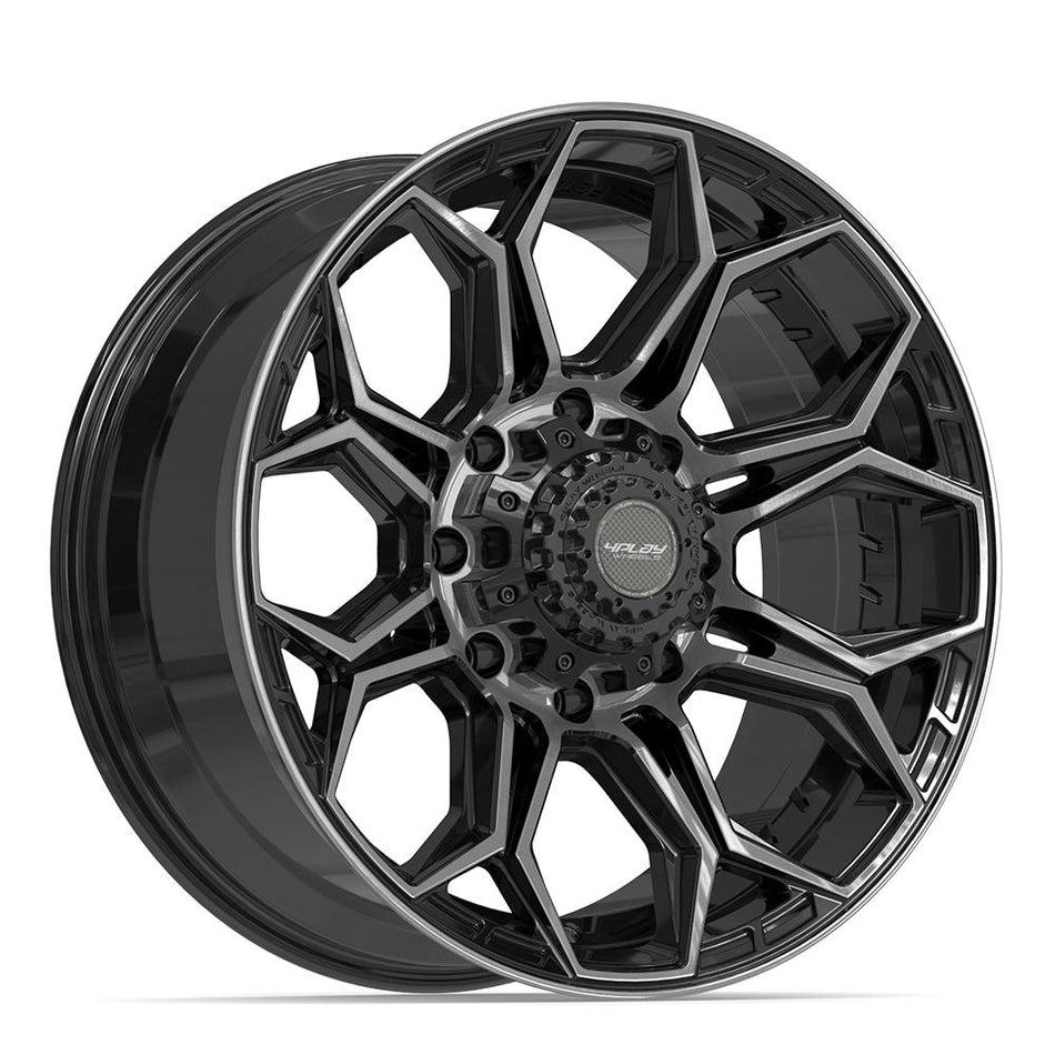20x9 4P83 Gloss Black Brushed with Tinted Clear - 8x170 +0ET