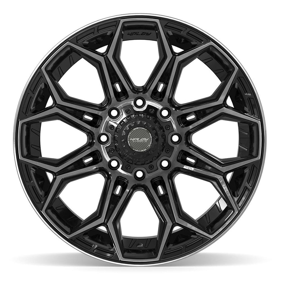 22x12 4P83 Gloss Black Brushed with Tinted Clear - 8x165.1 -44ET