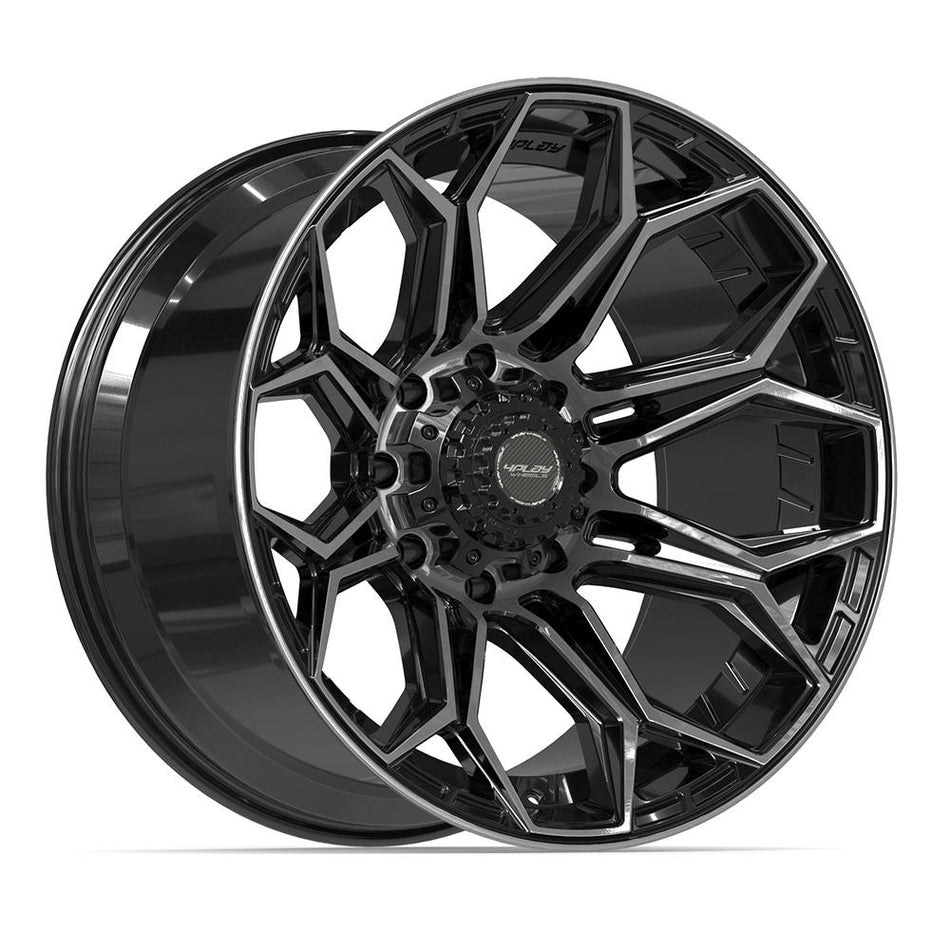 22x12 4P83 Gloss Black Brushed with Tinted Clear - 8x165.1 -44ET