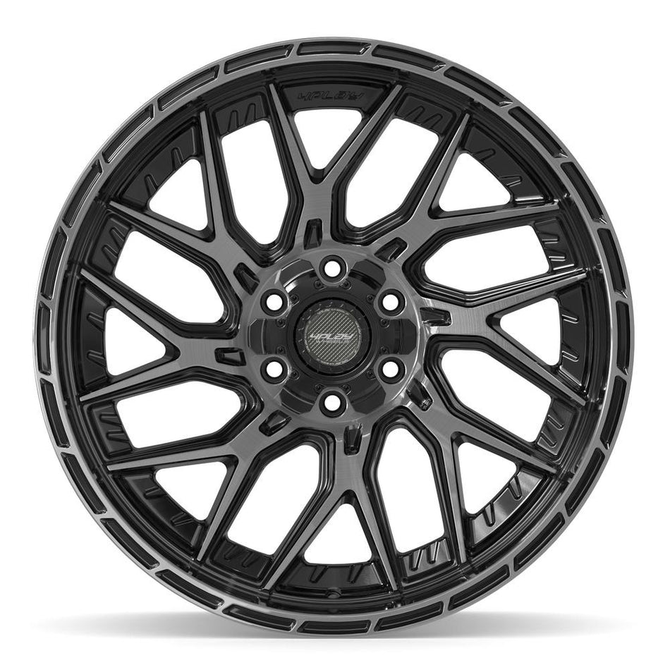22x10 4PL28 Gloss Black Brushed with Tinted Clear - 6x135 + 6x139.7 -18ET