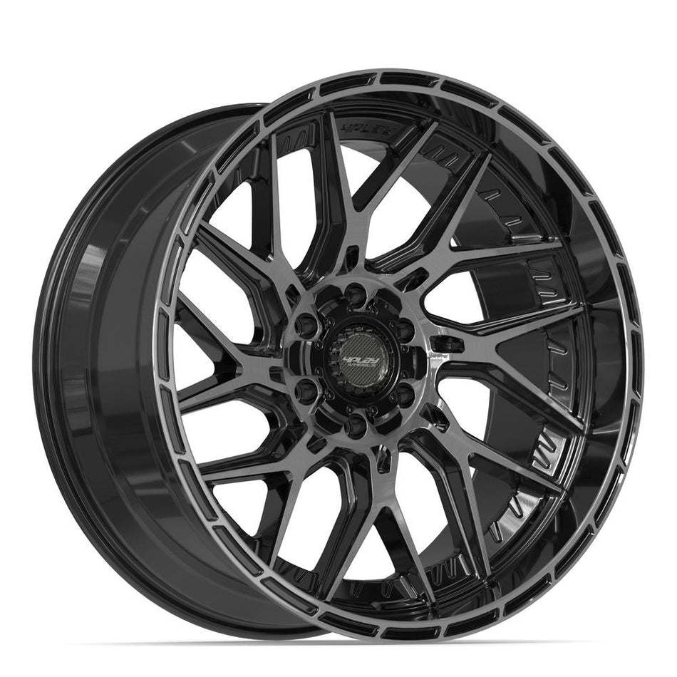 22x10 4PL28 Gloss Black Brushed with Tinted Clear - 6x135 + 6x139.7 -18ET