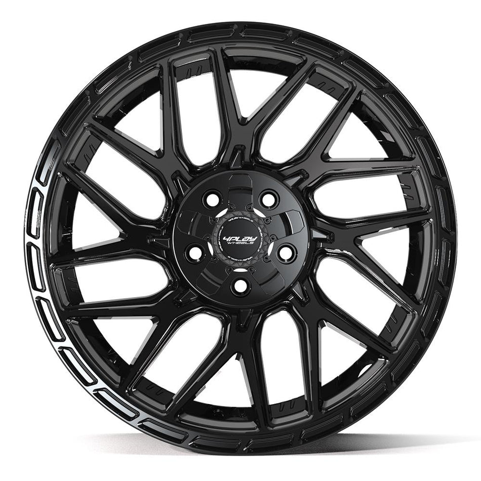 20x9 4PS28 Gloss Black Brushed with Tinted Clear - 5x127 + 5x139.7 -6ET