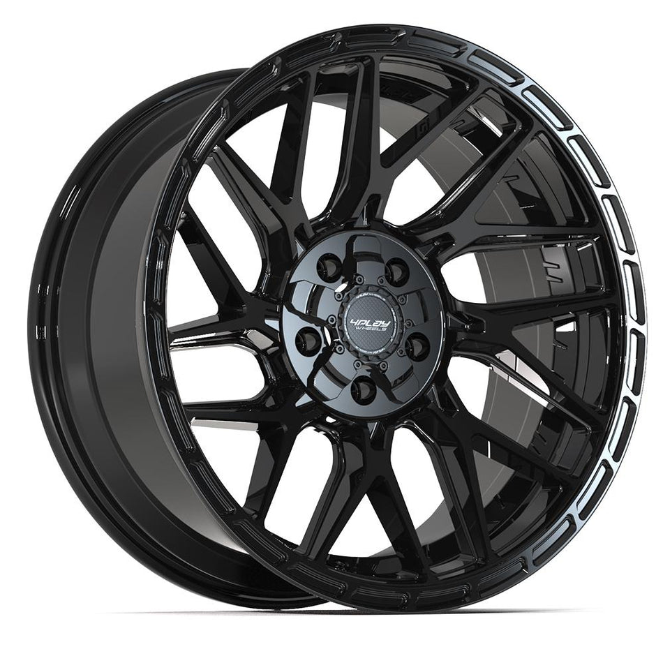 20x9 4PS28 Gloss Black Brushed with Tinted Clear - 5x127 + 5x139.7 -6ET