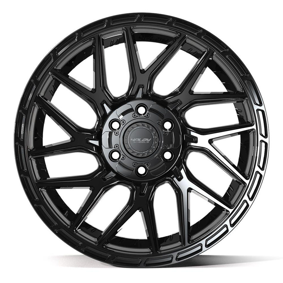 20x9 4PS28 Gloss Black Brushed with Tinted Clear - 6x135 + 6x139.7 +18ET