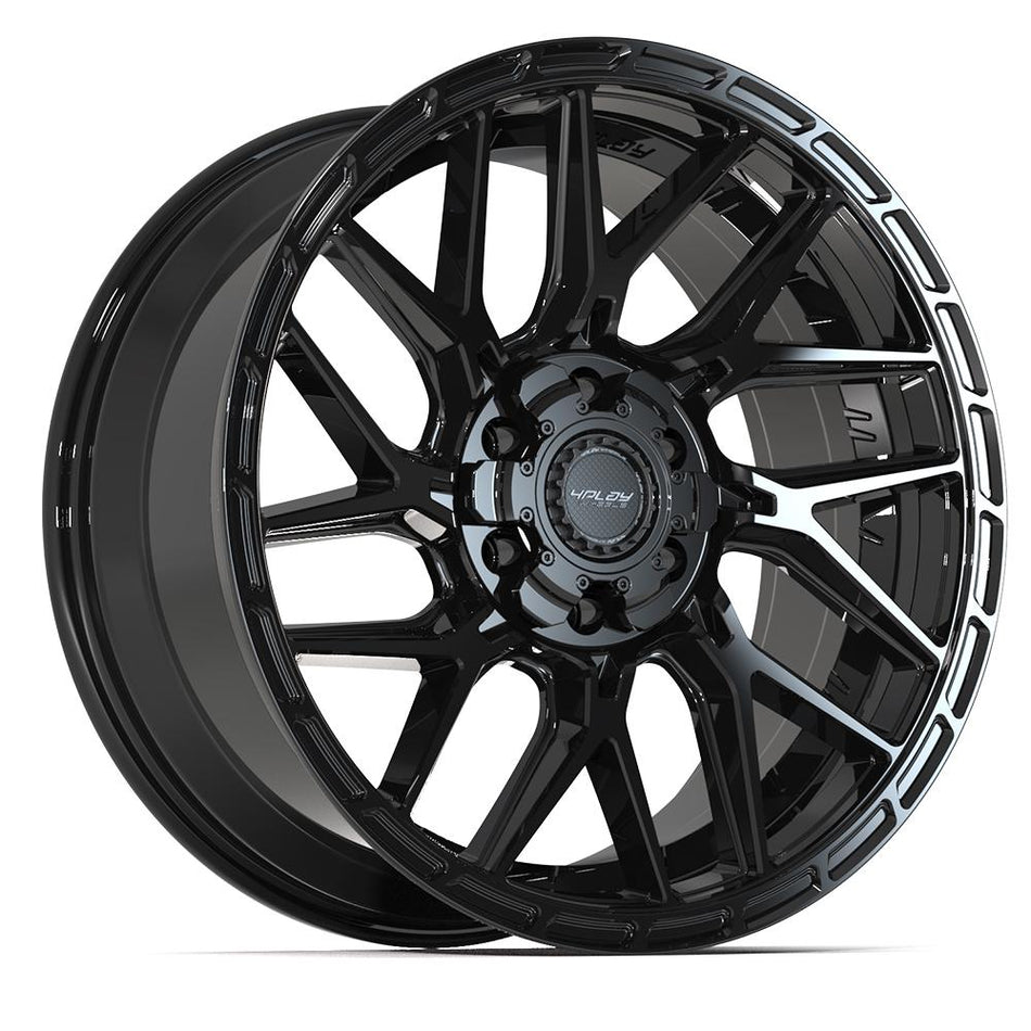 20x9 4PS28 Gloss Black Brushed with Tinted Clear - 6x135 + 6x139.7 +18ET