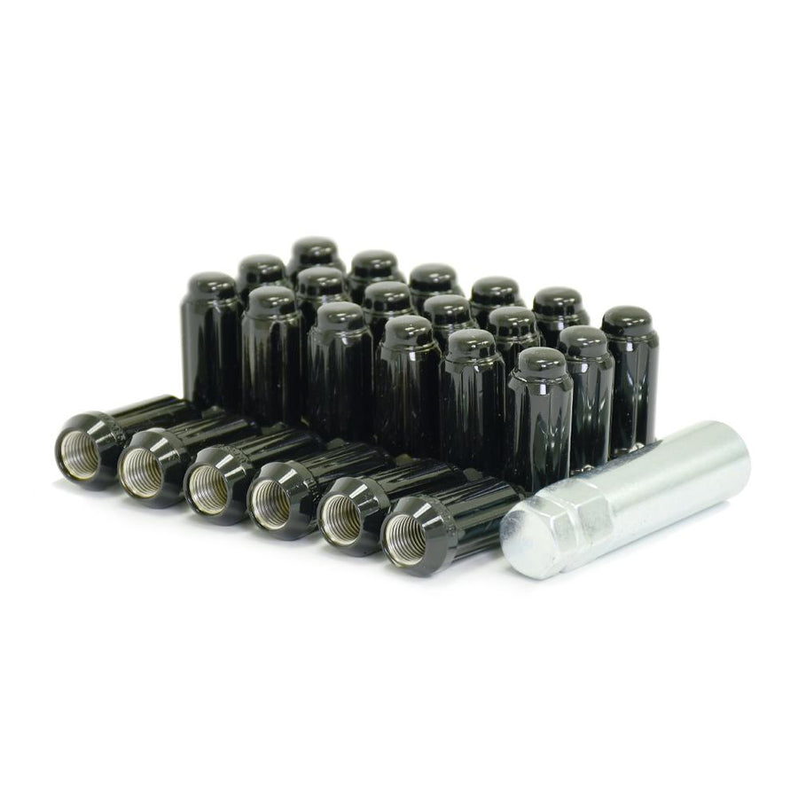 24 Black 14x1.5mm Truck Spline Lug KIT