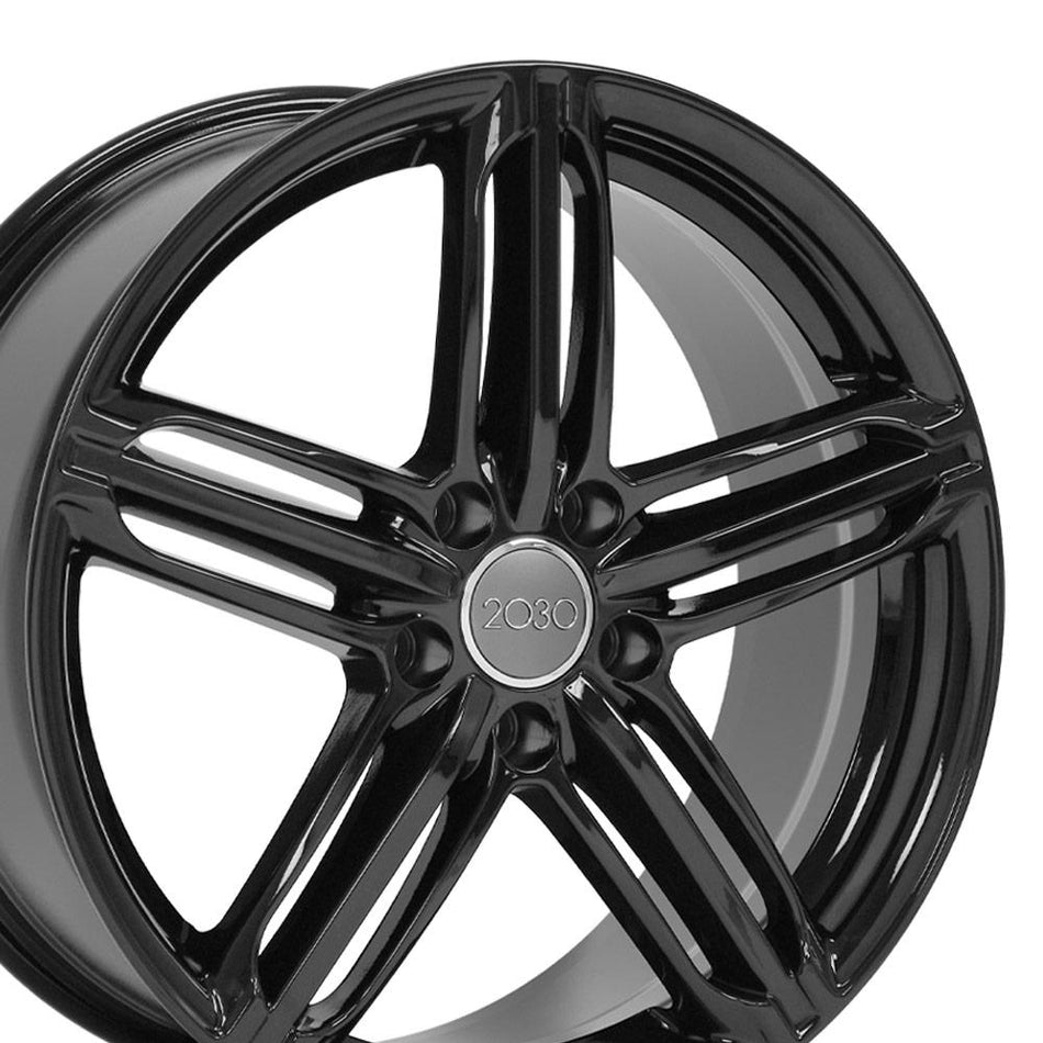 18x8 AU12 Gloss Black - 5x112 +45ET