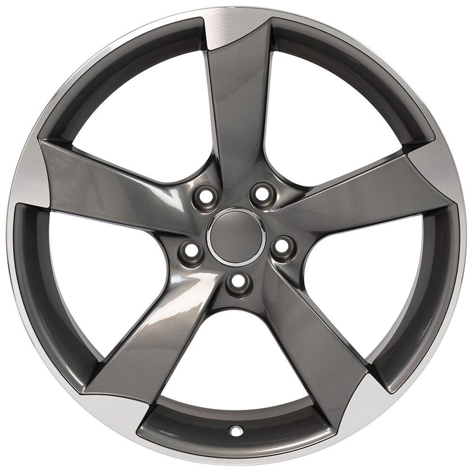 19x8.5 AU29 Gloss Gunmetal Machined - 5x112 +35ET
