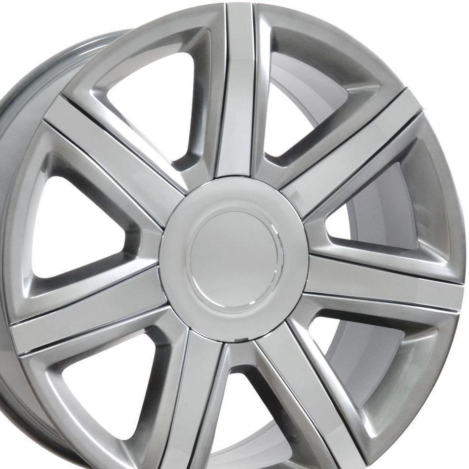 22x9 CA87 Gloss Hyper Silver with Chrome Insert - 6x139.7 +31ET