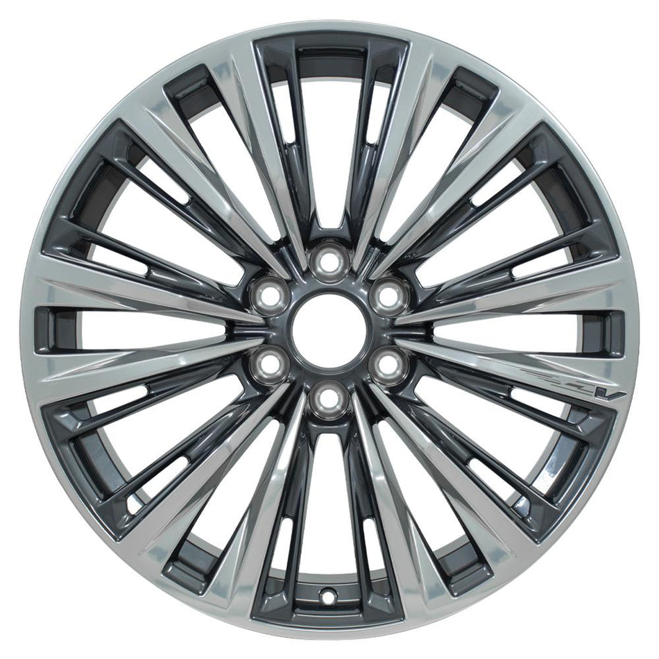 22x9 CA93 Gloss Gunmetal with Polished Face - 6x139.7 +28ET