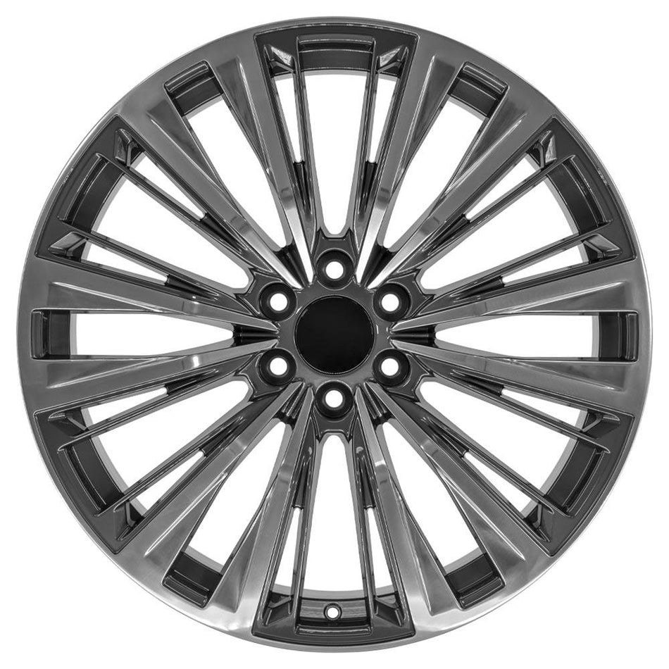 24x10 CA93 Gloss Gunmetal with Polished Face - 6x139.7 +28ET
