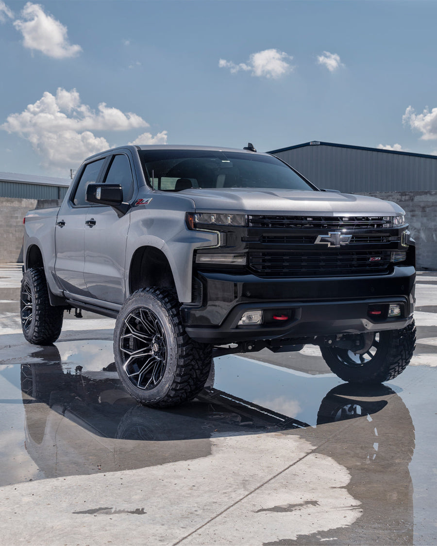 22x12 4P83 Gloss Black Brushed with Tinted Clear - 6x135 + 6x139.7 -44ET