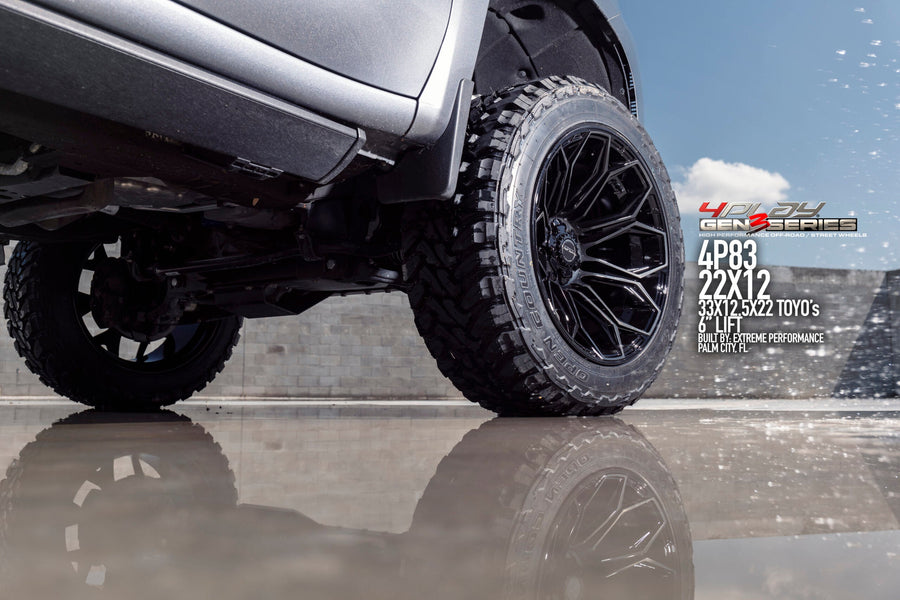 CHEVROLET SILVERADO 1500 4PLAY WHEELS G3 4P83 22X12 35X12.5X22 TOYO TIRES