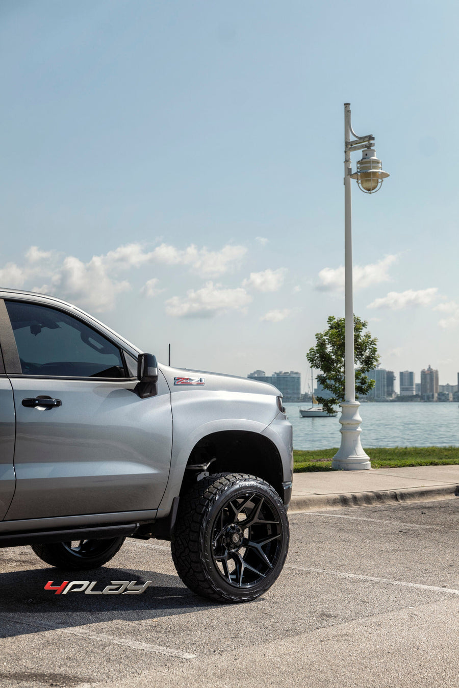 CHEVROLET SILVERADO 4PLAY WHEELS 4P06 24X12 ON 35X12.5X24 NITTO TIRES