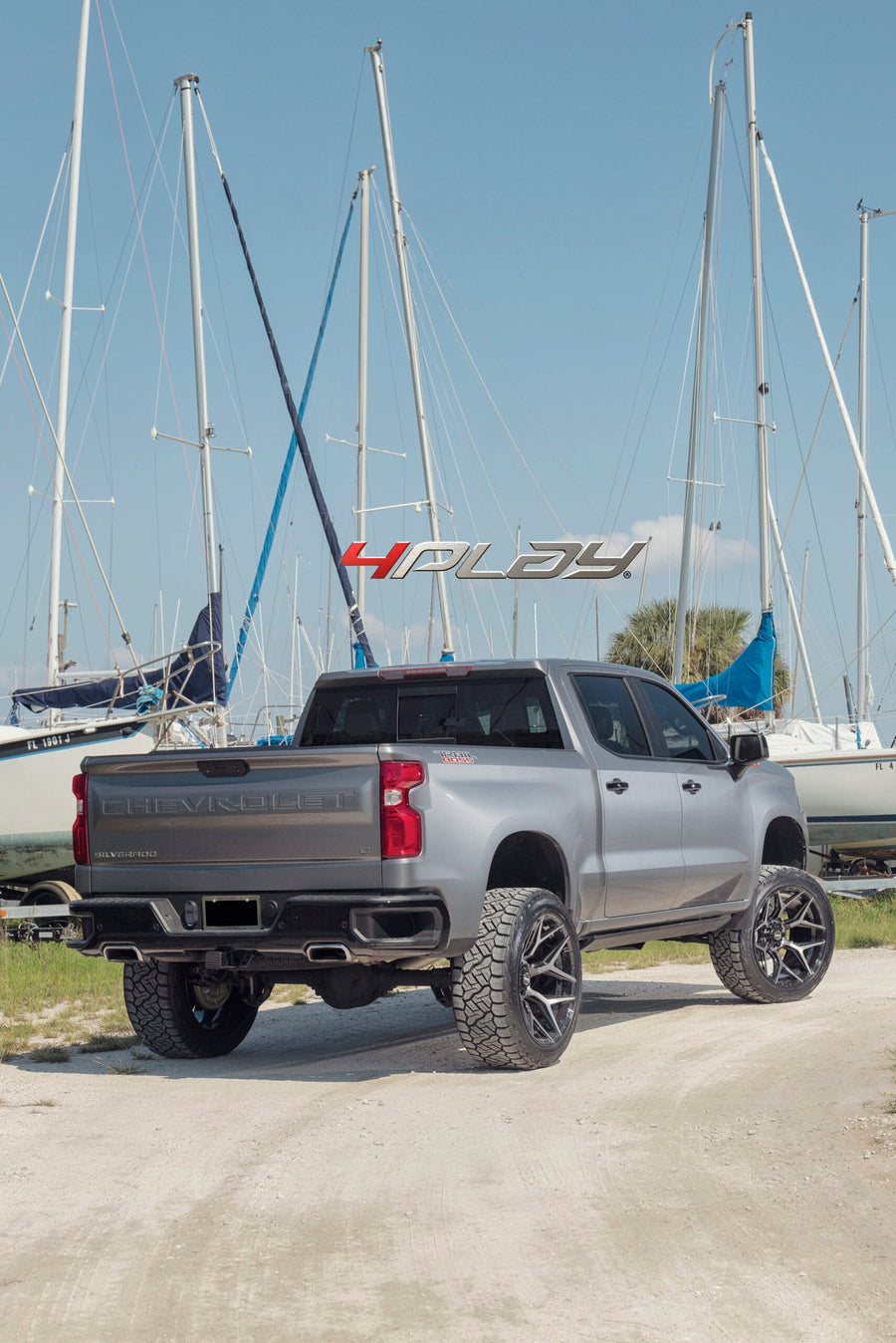 CHEVROLET SILVERADO 4PLAY WHEELS 4P06 24X12 ON 35X12.5X24 NITTO TIRES