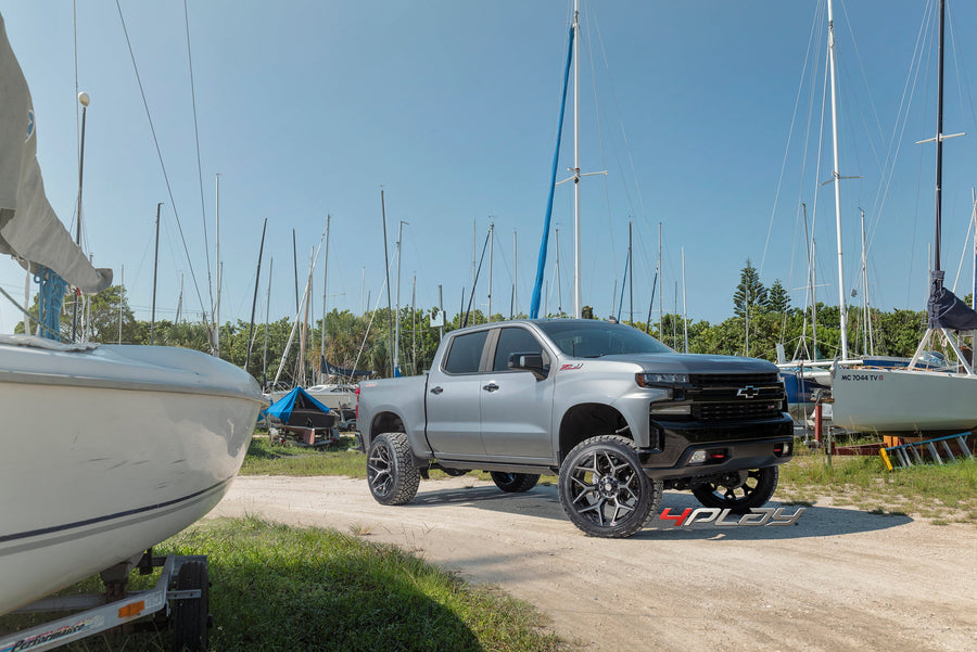CHEVROLET SILVERADO 4PLAY WHEELS 4P06 24X12 ON 35X12.5X24 NITTO TIRES