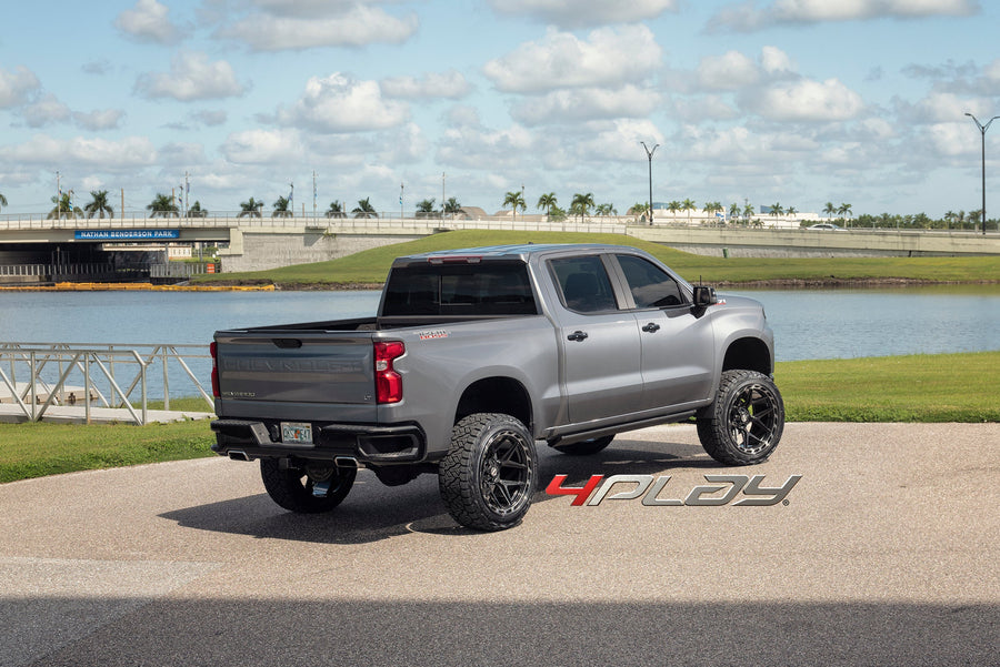 CHEVROLET SILVERADO 4PLAY WHEELS 4P55 24X12 35X12.5X24 NITTO TIRES