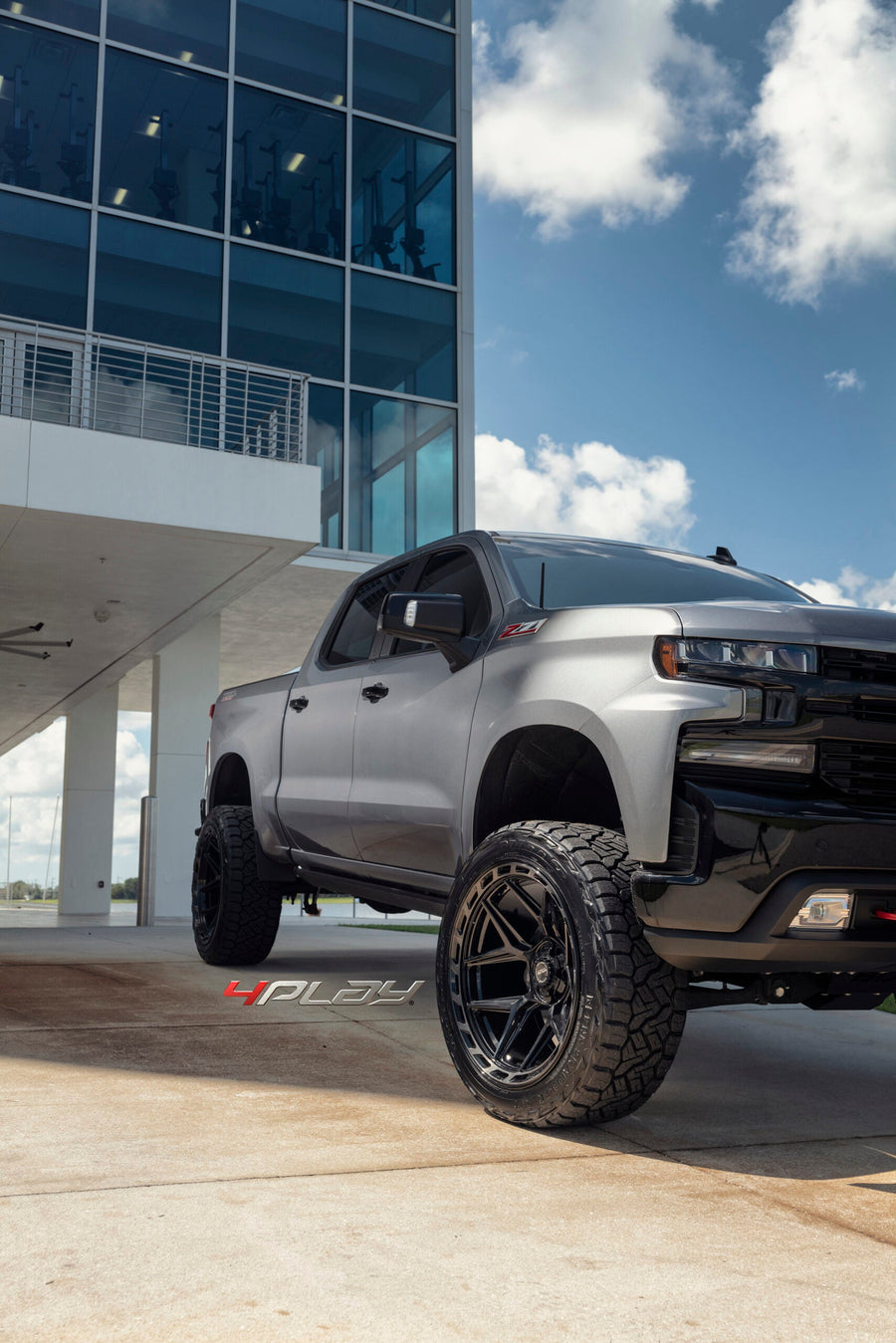 CHEVROLET SILVERADO 4PLAY WHEELS 4P55 24X12 35X12.5X24 NITTO TIRES