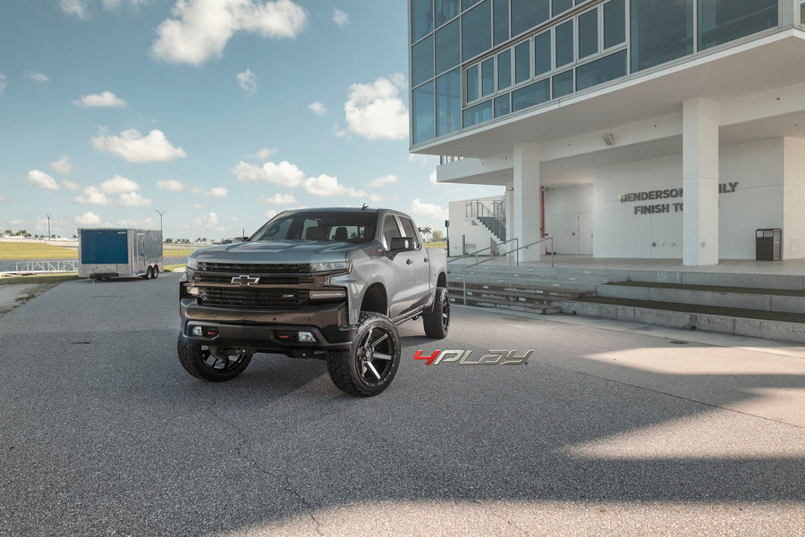 CHEVROLET SILVERADO 4PLAY WHEELS 4P63 24X12 ON 35X12.5X24 NITTO TIRES