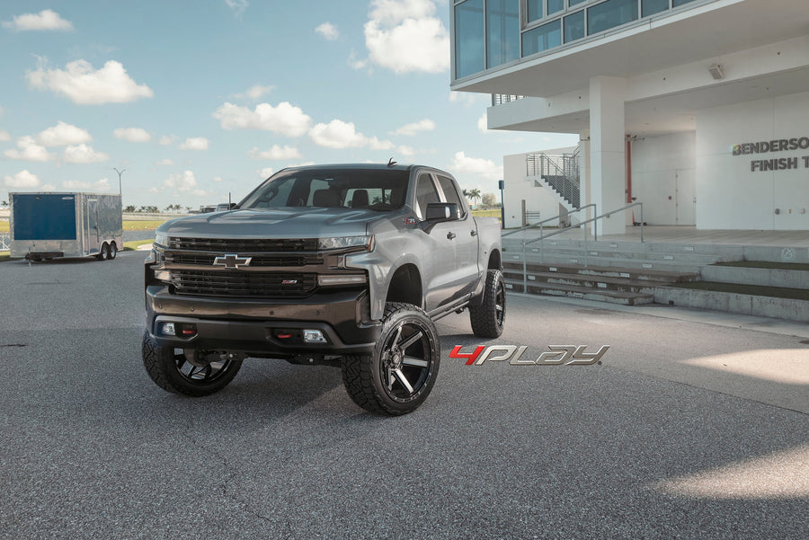 CHEVROLET SILVERADO 4PLAY WHEELS 4P63 24X12 ON 35X12.5X24 NITTO TIRES