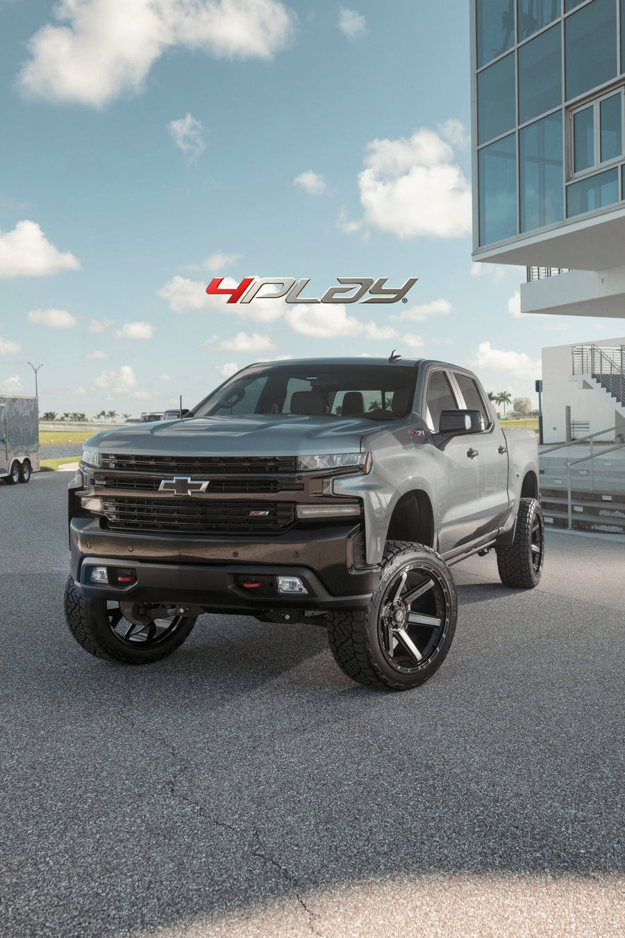 CHEVROLET SILVERADO 4PLAY WHEELS 4P63 24X12 ON 35X12.5X24 NITTO TIRES