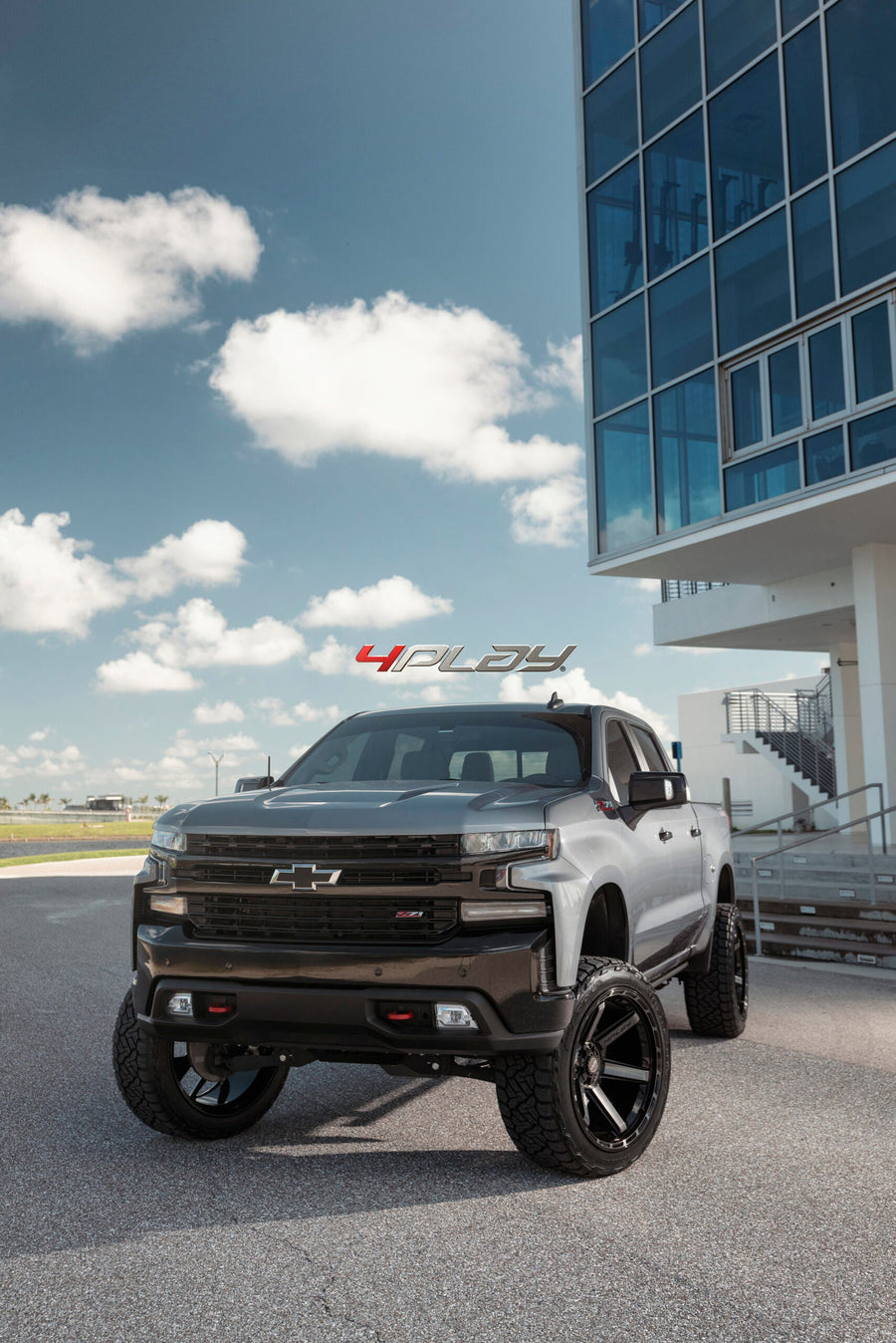 CHEVROLET SILVERADO 4PLAY WHEELS 4P63 24X12 ON 35X12.5X24 NITTO TIRES