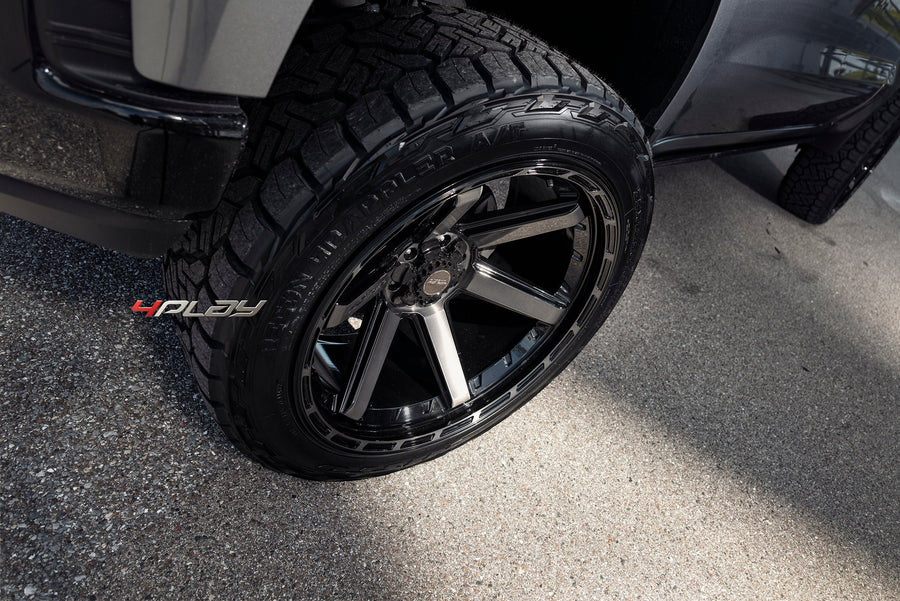 CHEVROLET SILVERADO 4PLAY WHEELS 4P63 24X12 ON 35X12.5X24 NITTO TIRES