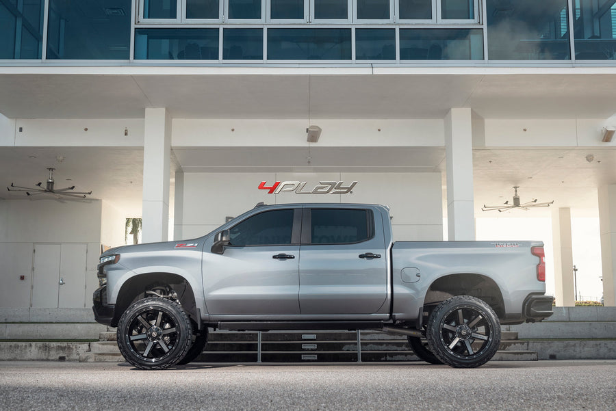 CHEVROLET SILVERADO 4PLAY WHEELS 4P63 24X12 ON 35X12.5X24 NITTO TIRES