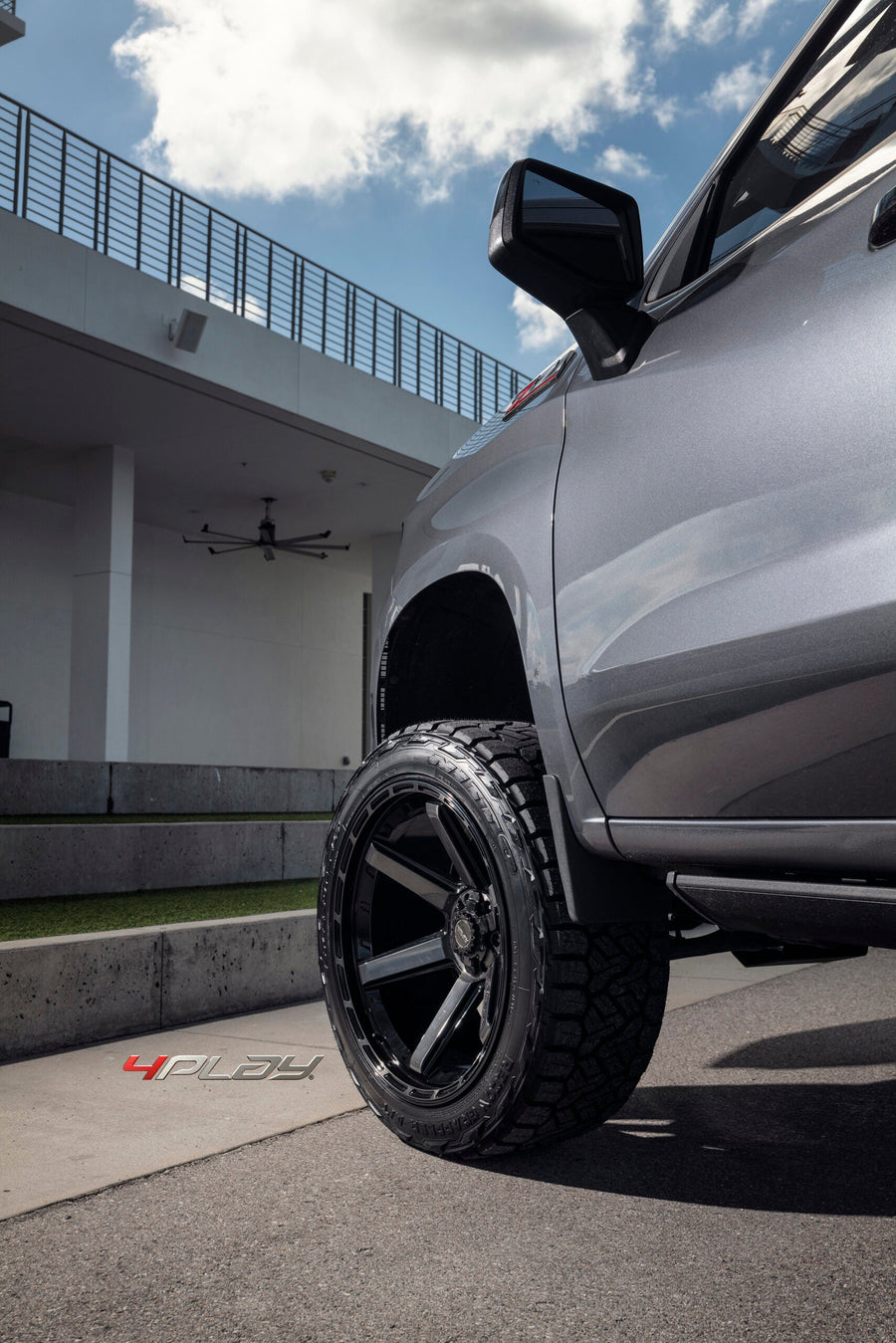 CHEVROLET SILVERADO 4PLAY WHEELS 4P63 24X12 ON 35X12.5X24 NITTO TIRES