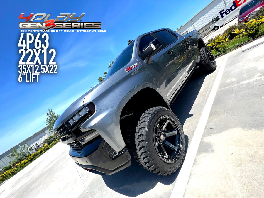 CHEVROLET SILVERADO 4PLAY WHEELS 4P63 G3 SERIES 22X12 35X12.5X22