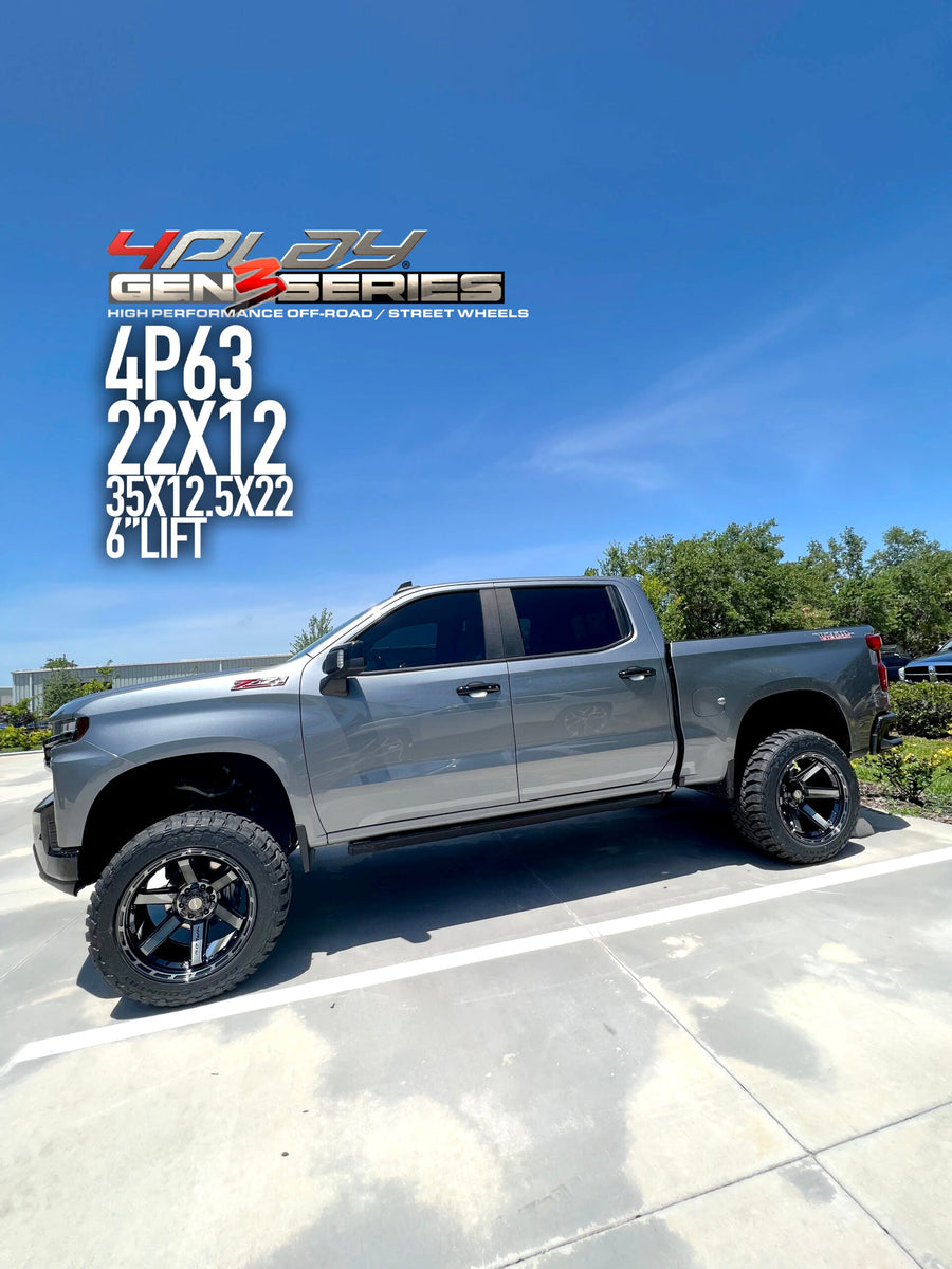 CHEVROLET SILVERADO 4PLAY WHEELS 4P63 G3 SERIES 22X12 35X12.5X22