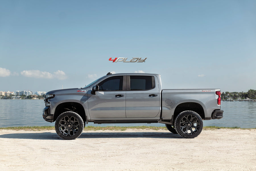 CHEVROLET SILVERADO 4PLAY WHEELS 4P83 24X12 ON 35X12.5X24 NITTO TIRES
