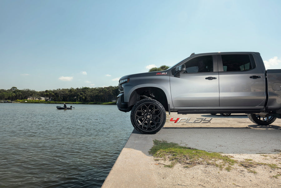 CHEVROLET SILVERADO 4PLAY WHEELS 4P83 24X12 ON 35X12.5X24 NITTO TIRES
