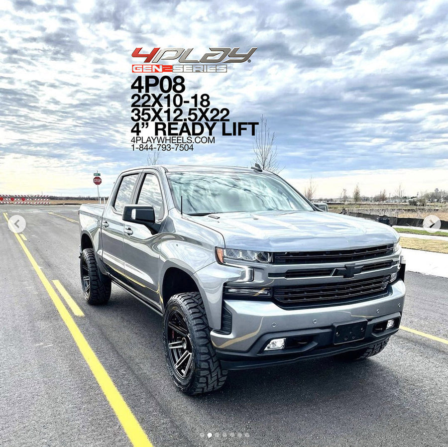 CHEVROLET SILVERADO DURAMAX 1500 4PLAY WHEELS 4P08 G2 SERIES 35X12.5X22 TOYO TIRES
