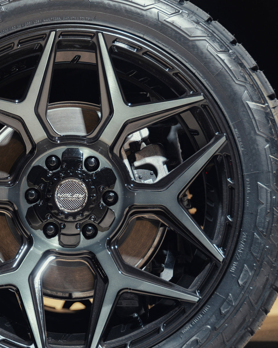 CHEVROLET TAHOE RIMS 4PLAY WHEELS 4P06 22X9 285X45X22 NITTO TIRES STOCK SUSPENSION