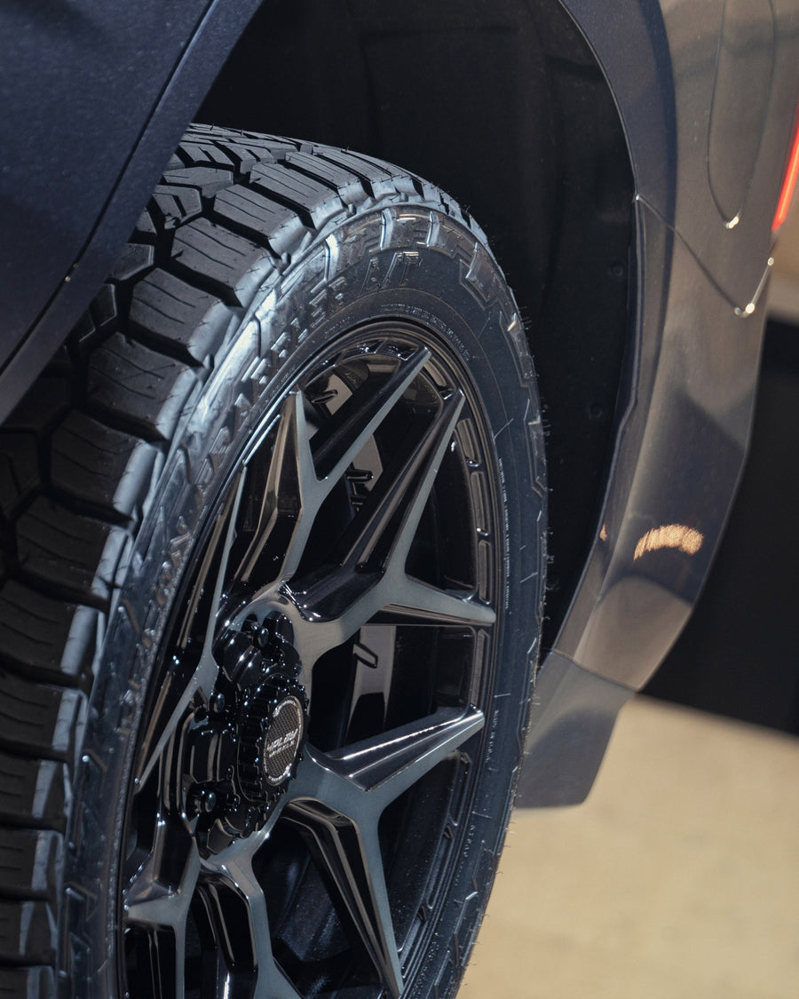 CHEVROLET TAHOE RIMS 4PLAY WHEELS 4P06 22X9 285X45X22 NITTO TIRES STOCK SUSPENSION
