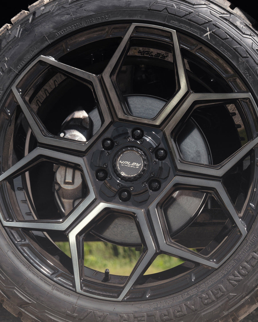 CHEVROLET TAHOE RIMS 4PLAY WHEELS 4PS26 22X10 33X12.5X22 NITTO TIRES STOCK SUSPENSION